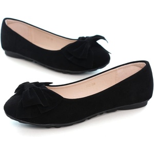 image:imageHee grand Womens Slip On Ballet Flats Cute Flowers Soft Flock Round Toe Flat Shoes2black