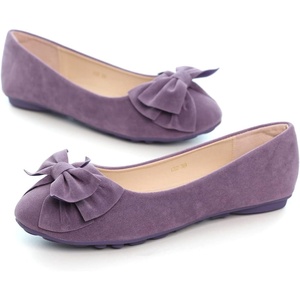 image:imageHee grand Womens Slip On Ballet Flats Cute Flowers Soft Flock Round Toe Flat Shoes2purple