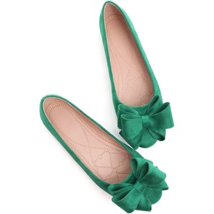 image:imageHee grand Womens Slip On Ballet Flats Cute Flowers Soft Flock Round Toe Flat Shoes493grass Green
