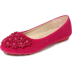 image:imageHee grand Womens Slip On Ballet Flats Cute Flowers Soft Flock Round Toe Flat ShoesRose