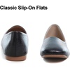 image:imageHee grand Womens Square Toe Synthetic Leather Ballet Flats Comfortable SlipOn Flat Shoes Dressy Ballerina Shoes for Work419black