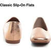 image:imageHee grand Womens Square Toe Synthetic Leather Ballet Flats Comfortable SlipOn Flat Shoes Dressy Ballerina Shoes for Work419gold
