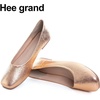image:imageHee grand Womens Square Toe Synthetic Leather Ballet Flats Comfortable SlipOn Flat Shoes Dressy Ballerina Shoes for Work419gold