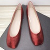image:imageHee grand Womens Square Toe Synthetic Leather Ballet Flats Comfortable SlipOn Flat Shoes Dressy Ballerina Shoes for Work419red