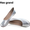 image:imageHee grand Womens Square Toe Synthetic Leather Ballet Flats Comfortable SlipOn Flat Shoes Dressy Ballerina Shoes for Work419silver