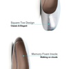 image:imageHee grand Womens Square Toe Synthetic Leather Ballet Flats Comfortable SlipOn Flat Shoes Dressy Ballerina Shoes for Work419silver