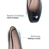 image:imageHee grand Womens Square Toe Synthetic Leather Ballet Flats Comfortable SlipOn Flat Shoes Dressy Ballerina Shoes for Work476black