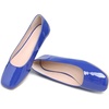 image:imageHee grand Womens Square Toe Synthetic Leather Ballet Flats Comfortable SlipOn Flat Shoes Dressy Ballerina Shoes for Work476blue