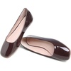 image:imageHee grand Womens Square Toe Synthetic Leather Ballet Flats Comfortable SlipOn Flat Shoes Dressy Ballerina Shoes for Work476brown