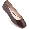 image:imageHee grand Womens Square Toe Synthetic Leather Ballet Flats Comfortable SlipOn Flat Shoes Dressy Ballerina Shoes for Work476brown