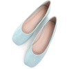 image:imageHee grand Womens Square Toe Synthetic Leather Ballet Flats Comfortable SlipOn Flat Shoes Dressy Ballerina Shoes for Work476cyan