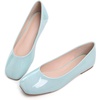 image:imageHee grand Womens Square Toe Synthetic Leather Ballet Flats Comfortable SlipOn Flat Shoes Dressy Ballerina Shoes for Work476cyan