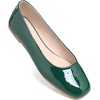 image:imageHee grand Womens Square Toe Synthetic Leather Ballet Flats Comfortable SlipOn Flat Shoes Dressy Ballerina Shoes for Work476green