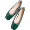 image:imageHee grand Womens Square Toe Synthetic Leather Ballet Flats Comfortable SlipOn Flat Shoes Dressy Ballerina Shoes for Work476green