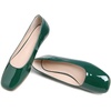 image:imageHee grand Womens Square Toe Synthetic Leather Ballet Flats Comfortable SlipOn Flat Shoes Dressy Ballerina Shoes for Work476green