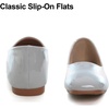 image:imageHee grand Womens Square Toe Synthetic Leather Ballet Flats Comfortable SlipOn Flat Shoes Dressy Ballerina Shoes for Work476grey