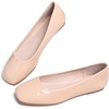 image:imageHee grand Womens Square Toe Synthetic Leather Ballet Flats Comfortable SlipOn Flat Shoes Dressy Ballerina Shoes for Work476nude Apricot
