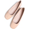 image:imageHee grand Womens Square Toe Synthetic Leather Ballet Flats Comfortable SlipOn Flat Shoes Dressy Ballerina Shoes for Work476nude Apricot