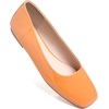 image:imageHee grand Womens Square Toe Synthetic Leather Ballet Flats Comfortable SlipOn Flat Shoes Dressy Ballerina Shoes for Work476orange