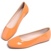 image:imageHee grand Womens Square Toe Synthetic Leather Ballet Flats Comfortable SlipOn Flat Shoes Dressy Ballerina Shoes for Work476orange