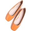 image:imageHee grand Womens Square Toe Synthetic Leather Ballet Flats Comfortable SlipOn Flat Shoes Dressy Ballerina Shoes for Work476orange
