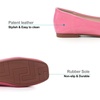 image:imageHee grand Womens Square Toe Synthetic Leather Ballet Flats Comfortable SlipOn Flat Shoes Dressy Ballerina Shoes for Work476peach