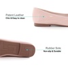 image:imageHee grand Womens Square Toe Synthetic Leather Ballet Flats Comfortable SlipOn Flat Shoes Dressy Ballerina Shoes for Work476pink