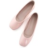 image:imageHee grand Womens Square Toe Synthetic Leather Ballet Flats Comfortable SlipOn Flat Shoes Dressy Ballerina Shoes for Work476pink