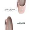 image:imageHee grand Womens Square Toe Synthetic Leather Ballet Flats Comfortable SlipOn Flat Shoes Dressy Ballerina Shoes for Work476pink