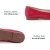 image:imageHee grand Womens Square Toe Synthetic Leather Ballet Flats Comfortable SlipOn Flat Shoes Dressy Ballerina Shoes for Work476red