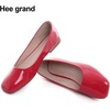 image:imageHee grand Womens Square Toe Synthetic Leather Ballet Flats Comfortable SlipOn Flat Shoes Dressy Ballerina Shoes for Work476red