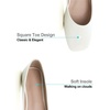 image:imageHee grand Womens Square Toe Synthetic Leather Ballet Flats Comfortable SlipOn Flat Shoes Dressy Ballerina Shoes for Work476white