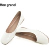 image:imageHee grand Womens Square Toe Synthetic Leather Ballet Flats Comfortable SlipOn Flat Shoes Dressy Ballerina Shoes for Work476white