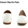image:imageHee grand Womens Square Toe Synthetic Leather Ballet Flats Comfortable SlipOn Flat Shoes Dressy Ballerina Shoes for Work476white