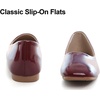 image:imageHee grand Womens Square Toe Synthetic Leather Ballet Flats Comfortable SlipOn Flat Shoes Dressy Ballerina Shoes for Work476wine Red