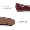 image:imageHee grand Womens Square Toe Synthetic Leather Ballet Flats Comfortable SlipOn Flat Shoes Dressy Ballerina Shoes for Work476wine Red