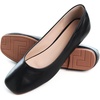 image:imageHee grand Womens Square Toe Synthetic Leather Ballet Flats Comfortable SlipOn Flat Shoes Dressy Ballerina Shoes for Work654black
