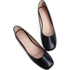 image:imageHee grand Womens Square Toe Synthetic Leather Ballet Flats Comfortable SlipOn Flat Shoes Dressy Ballerina Shoes for Work654black