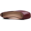image:imageHee grand Womens Square Toe Synthetic Leather Ballet Flats Comfortable SlipOn Flat Shoes Dressy Ballerina Shoes for Work654burgundy
