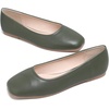 image:imageHee grand Womens Square Toe Synthetic Leather Ballet Flats Comfortable SlipOn Flat Shoes Dressy Ballerina Shoes for Work654dark Green