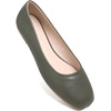 image:imageHee grand Womens Square Toe Synthetic Leather Ballet Flats Comfortable SlipOn Flat Shoes Dressy Ballerina Shoes for Work654dark Green