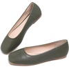 image:imageHee grand Womens Square Toe Synthetic Leather Ballet Flats Comfortable SlipOn Flat Shoes Dressy Ballerina Shoes for Work654dark Green