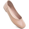 image:imageHee grand Womens Square Toe Synthetic Leather Ballet Flats Comfortable SlipOn Flat Shoes Dressy Ballerina Shoes for Work654khaki