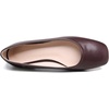image:imageHee grand Womens Square Toe Synthetic Leather Ballet Flats Comfortable SlipOn Flat Shoes Dressy Ballerina Shoes for Work654latte Brown