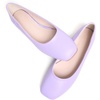 image:imageHee grand Womens Square Toe Synthetic Leather Ballet Flats Comfortable SlipOn Flat Shoes Dressy Ballerina Shoes for Work654lavender