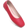 image:imageHee grand Womens Square Toe Synthetic Leather Ballet Flats Comfortable SlipOn Flat Shoes Dressy Ballerina Shoes for Work654red