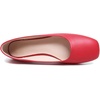 image:imageHee grand Womens Square Toe Synthetic Leather Ballet Flats Comfortable SlipOn Flat Shoes Dressy Ballerina Shoes for Work654red