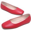 image:imageHee grand Womens Square Toe Synthetic Leather Ballet Flats Comfortable SlipOn Flat Shoes Dressy Ballerina Shoes for Work654red