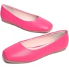 image:imageHee grand Womens Square Toe Synthetic Leather Ballet Flats Comfortable SlipOn Flat Shoes Dressy Ballerina Shoes for Work654rose Red