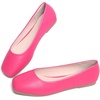 image:imageHee grand Womens Square Toe Synthetic Leather Ballet Flats Comfortable SlipOn Flat Shoes Dressy Ballerina Shoes for Work654rose Red